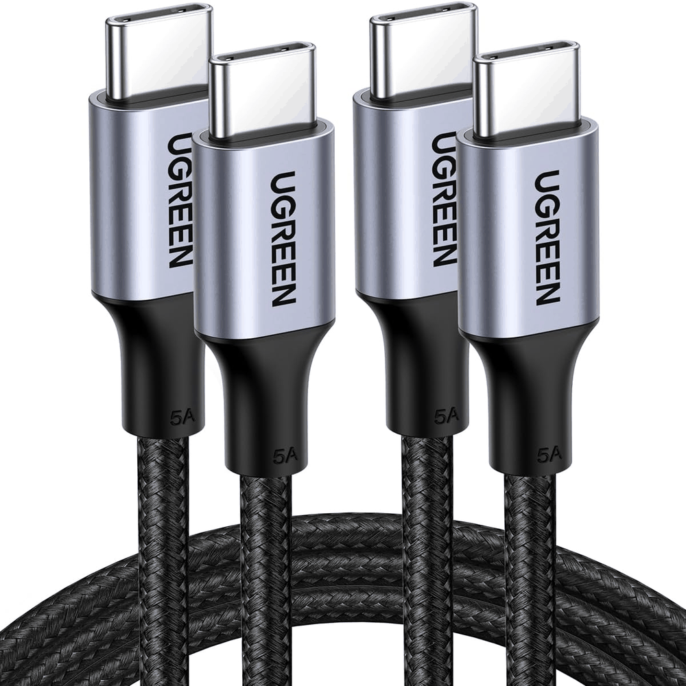 Pack 2 Unidades Cable UGREEN USB-C a USB-C 100W 1m Compatible iPhone Samsung MacBook
