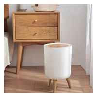 Basurero Funcional con Tapa Push y Patitas para Ambientes Interiores Y Papel Regalo