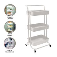Soporte de Tres Niveles con Ruedas para Guardar Articulos de Uso Frecuente Y Ligas Regalo