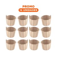 Pack12 Recipiente de Madera Funcional con Agarradera de Cuerda para Decoracion Y Regalo Sticker
