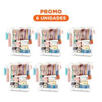 Pack6 Perchero de Uso Domestico de Dos Columnas para Prendas y Bolsos