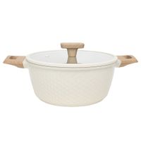 Olla ILKO Embossed Sabbia 24cm con Tapa