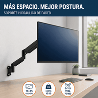 Soporte Hidráulico Articulado de Pared para Monitor de 17 a 35