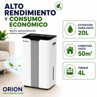 Deshumedecedor Digital 20L ORION - Alto Rendimiento y Consumo Económico