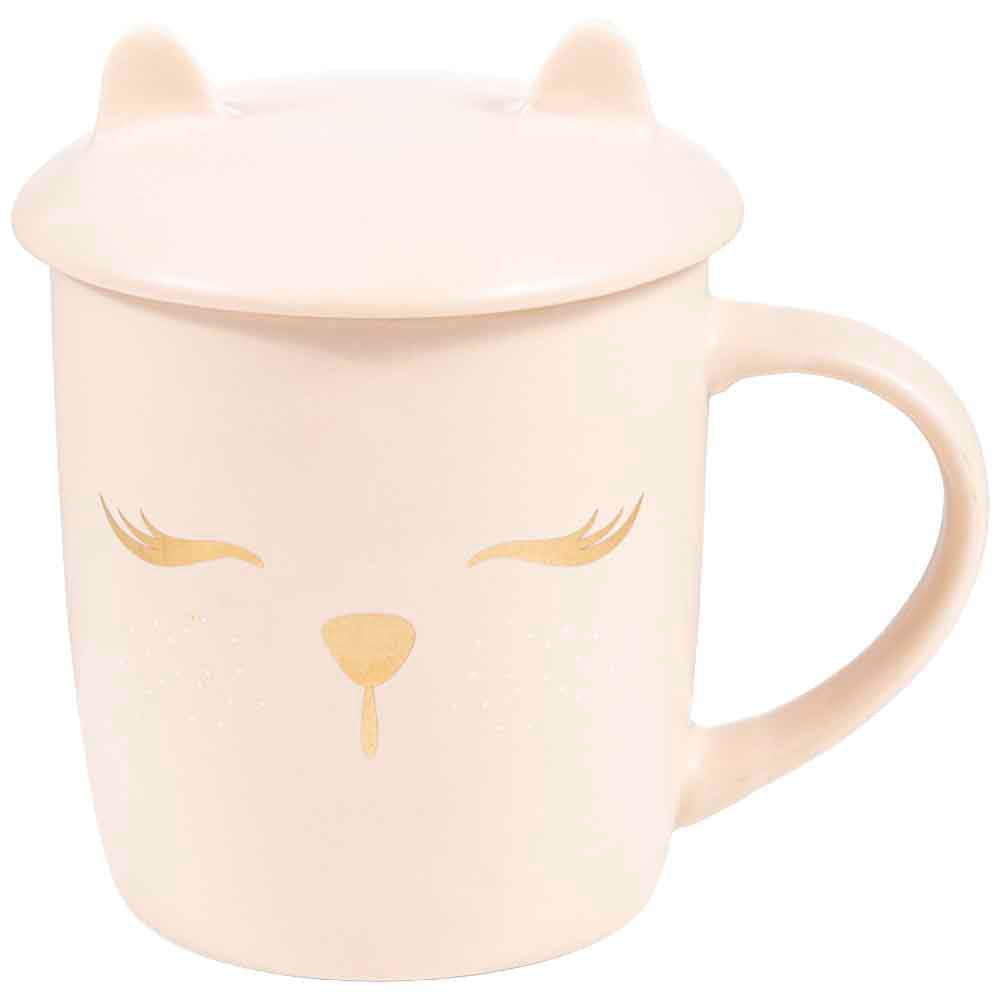 Taza Con Tapa DECO HOME Kitty Cat