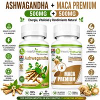 ASHWAGANDHA HEALTHNATURAL 500MG Y MACA PREMIUM HEALTHNATURAL 500MG