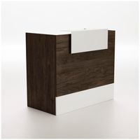 Counter para Recepción Danfra Ventitas Home Carbón y Blanco