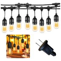 LUCES GUIRNALDAS DE 10 MTRS CON 20 FOCOS CON ENCHUFE PARA EXTERIORES BALCON TERRAZAS JARDIN FIESTA.