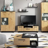 Mesa de Centro Minimal Roberto Ventitas Home Duna y Negro