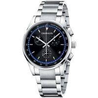 Reloj para Hombre Calvin Klein Completion Chrono KAM27141 Suizo Zafiro Fecha Cronómetro Dial Negro