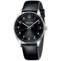 Reloj para Hombre Calvin Klein Bright KBH211C1 Suizo Corrrea de Cuero y Dial Negro