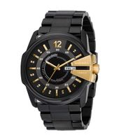 Reloj Diesel Master Chief DZ1209 Fecha Acero Inoxidable Negro Dorado