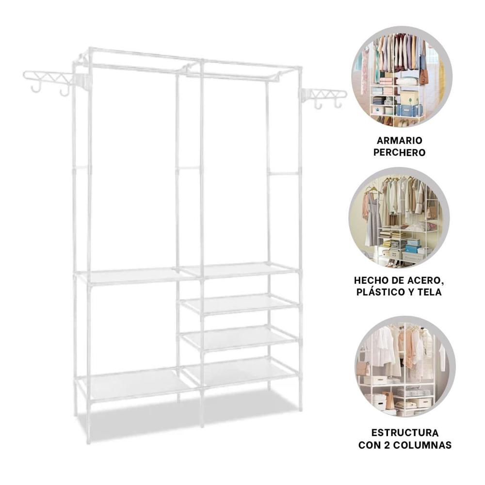 Organizador Vertical de Dos Columnas para Ropa y Bolsos en Ambientes del Hogar Y Ligas Regalo