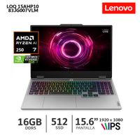 Laptop Lenovo LOQ 15AHP10 Ryzen 7 250 16Gb Ram 512Gb SSD RTX5050 8Gb 15.6 FHD 83JG007VLM