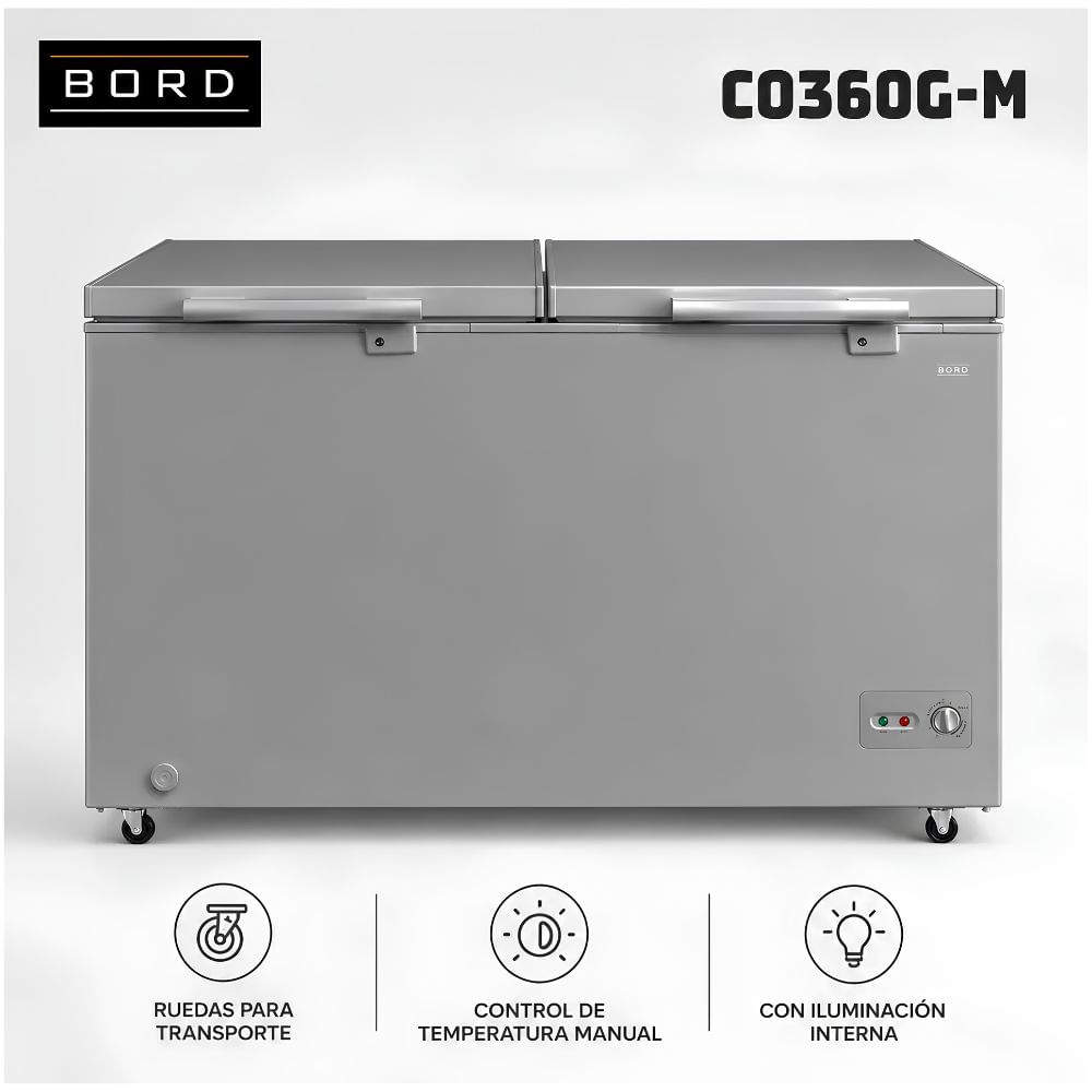 Congelador Bord 362LT Función dual Congelador-Conservador CO360G-M Gris
