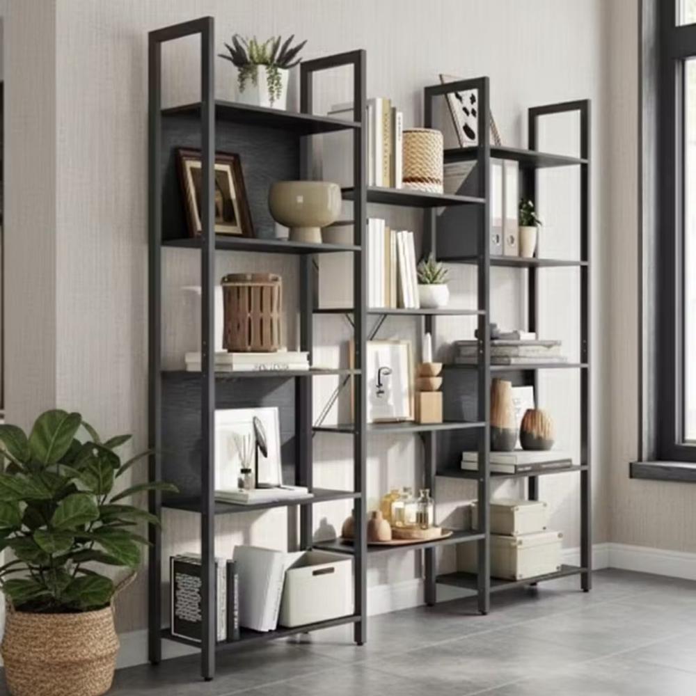 Estante Librero Maisson Negro 158x166x24 - Masiva Home