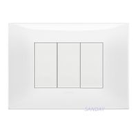 INTERRUPTOR TRIPLE NEVE UP PLACA BLANCA Y DADOS BLANCOS VIMAR