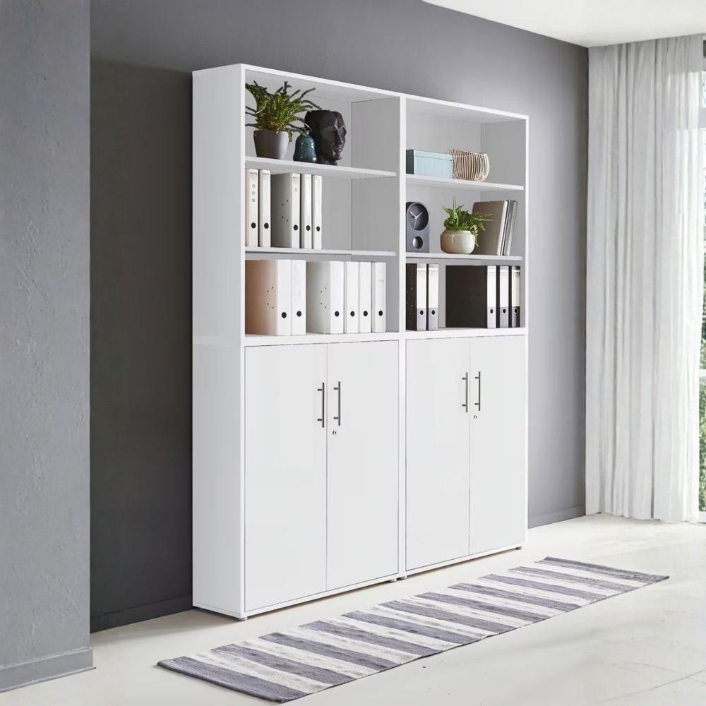 Librero Estante Anubis Blanco 165x220x30 | Masiva Home
