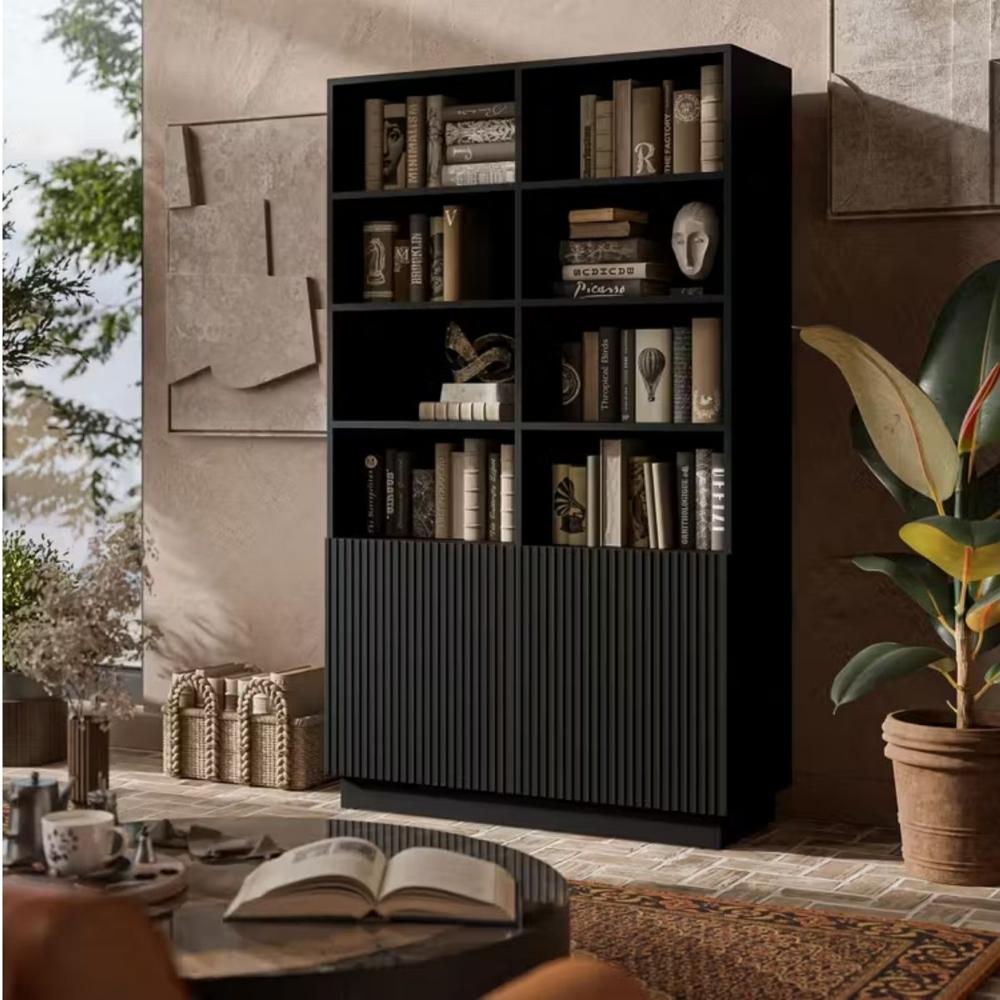 Librero Estante Osiris Negro 100x175x45 | Masiva Home