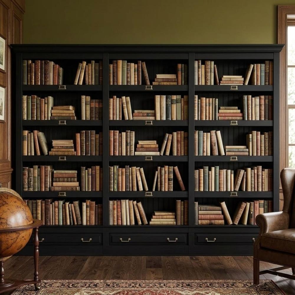Librero Estante Hathor Negro 310x230x45 | Masiva Home