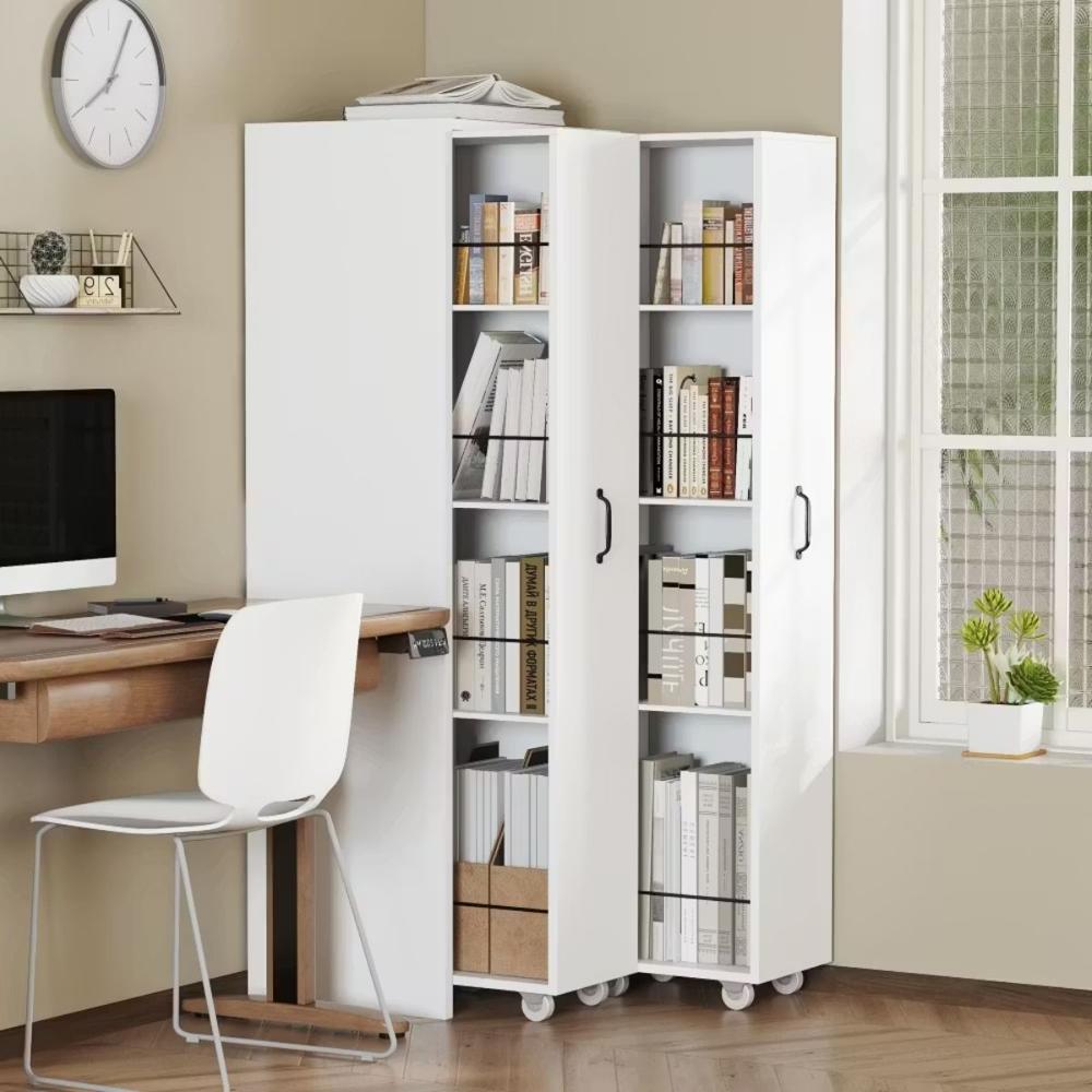 Librero Estante Nephthys Blanco 55x160x45 | Masiva Home