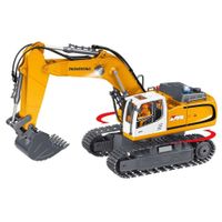 Excavadora Control Remoto Blanco Sonido Luces y Vapor 1-18