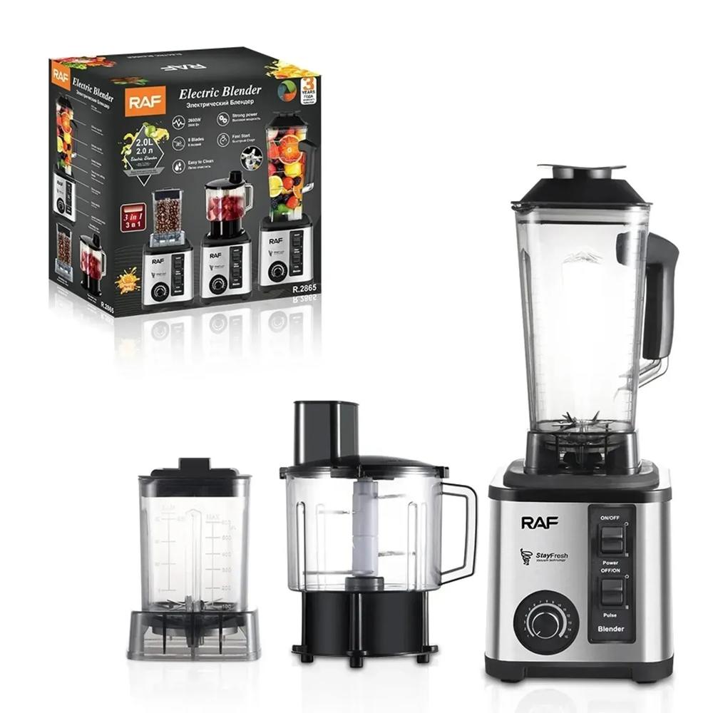 LICUADORA RAF 3 EN 1 TRITURA HIELO 2600 WATTS DE 15 VELOCIDADES.