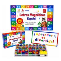 Kit Didactico de Letras Magneticas en Español Pizarra y Plumones