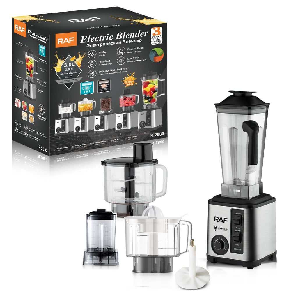 LICUADORA RAF 5 EN 1 TRITURA HIELO 2600 WATTS DE 15 VELOCIDADES