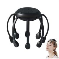 Masajeador Pulpo Eléctrico para Cabeza - Negro