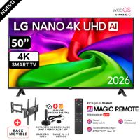 TELEVISOR LG 50 NANO 4K UHD AI Smart TV 50NU800BPSB 2026 - RACK  GIRATORIO