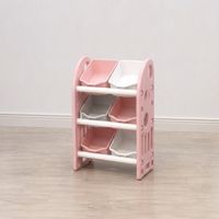 Organizador de Juguetes Infantil con 6 Compartimentos - Rosado