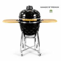 Kamado Diamond 18? Parrilla en color Negro con Accesorios