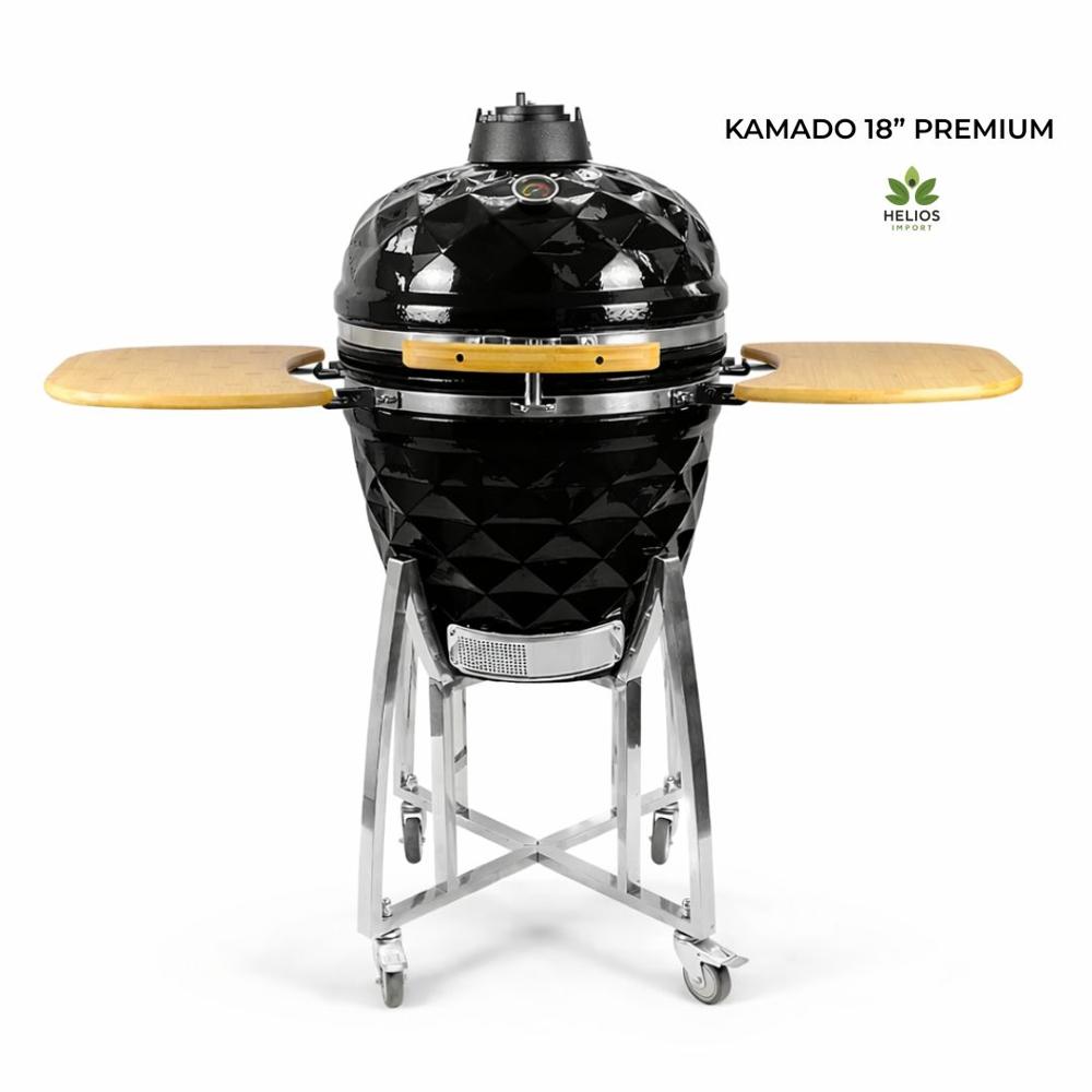 Kamado Diamond 18? Parrilla en color Negro con Accesorios