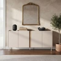 APARADOR JANE 4 PUERTAS ESTANTES INTERNOS ROBLE Y CAPRI 180CM