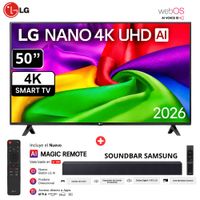 Televisor LG 50 NANO 4K UHD AI Smart TV 50NU800BPSB  2026 - SOUNDBAR  SAMSUNG