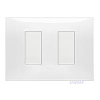 INTERRUPTOR DOBLE NEVE UP PLACA BLANCA Y DADOS BLANCOS VIMAR