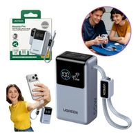 Bateria Portatil Power Bank Nexode Pro Ugreen 10000mah 55w Cable Integrado Celeste