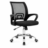 Silla Ergonómica de Oficina Respaldar de Malla Transpirable Altura Regulable con Ruedas