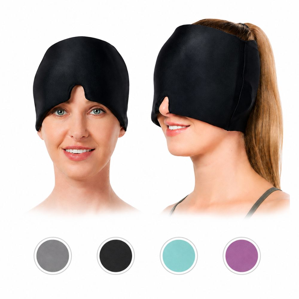 Gorro Terapéutico de Gel Frío y Calor Relajación 360 para Migraña Dolor de Cabeza Color Aleatorio