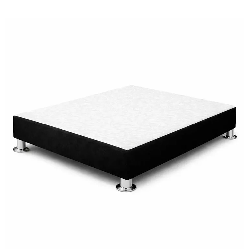 Base de Cama Confort Cromo Negro 2 Plazas