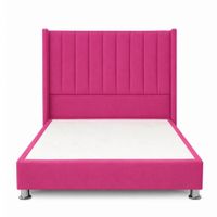 Cama Tapizada Confort Lineal Cromo Fucsia 2 Plz
