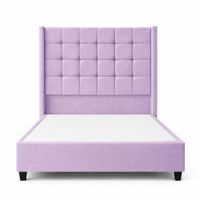 Cama Tapizada Confort Cubo Lila 2 Plazas