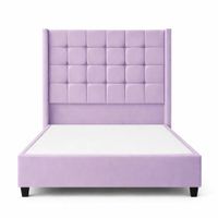 Cama Tapizada Confort Cubo Lila 1.5 Plz