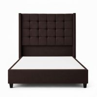 Cama Tapizada Confort Cubo Chocolate 1.5 Plz