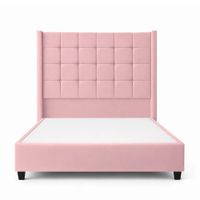 Cama Tapizada Confort Cubo Rosado 1.5 Plz