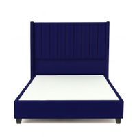 Cama Tapizada Confort Lineal Azul 2 Plazas