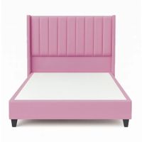 Cama Tapizada Confort Lineal Rosado 1.5 Plz