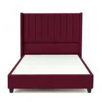 Cama Tapizada Confort Lineal Guinda 1.5 Plz