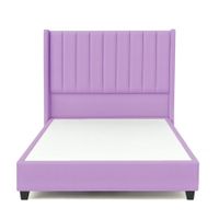 Cama Tapizada Confort Lineal Lila 1.5 Plz